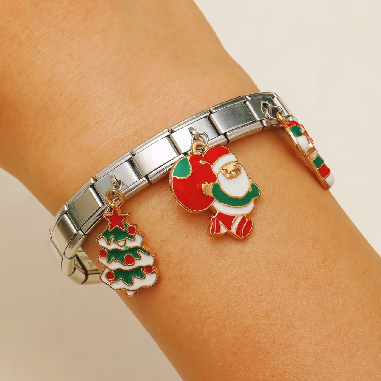 Wholesale Cherry Christmas Tree Pendant Bracelet